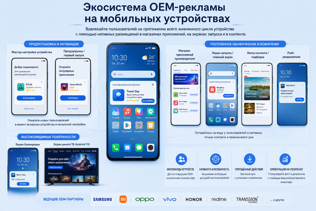 Основные рекламные поверхности OEM Основные рекламные поверхности OEM