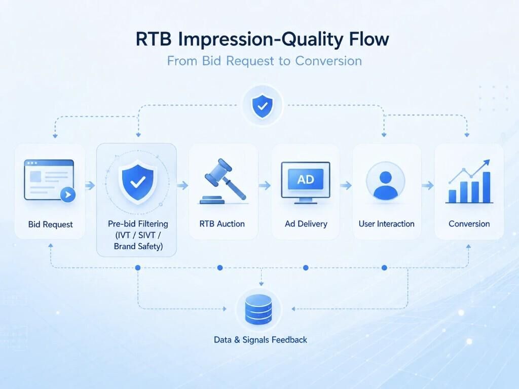 RTB impression-quality flow from bid request to conversion RTB impression-quality flow from bid request to conversion