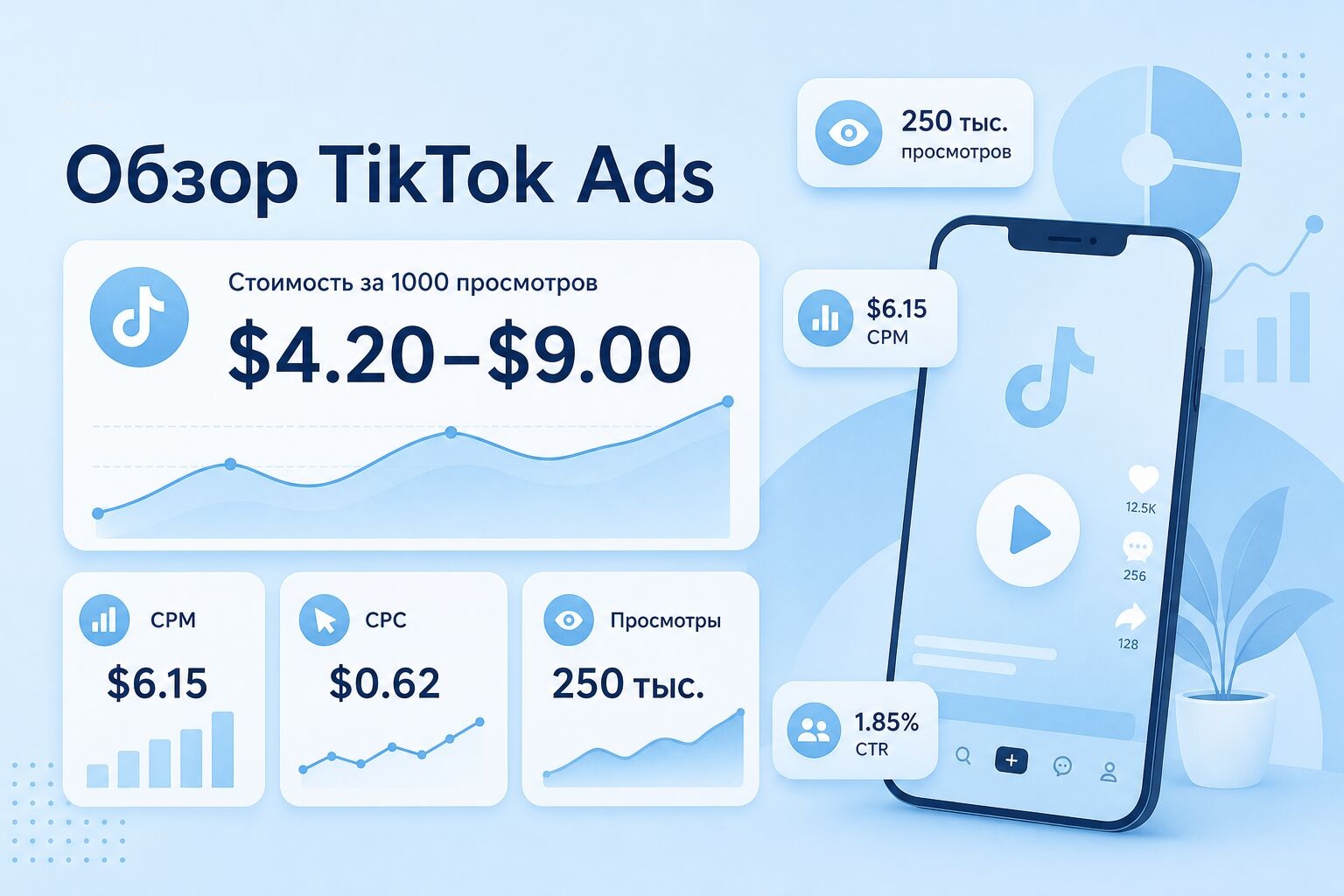 Стоимость 1000 просмотров TikTok Ads и бенчмарки CPM в 2026 Стоимость 1000 просмотров TikTok Ads и бенчмарки CPM в 2026