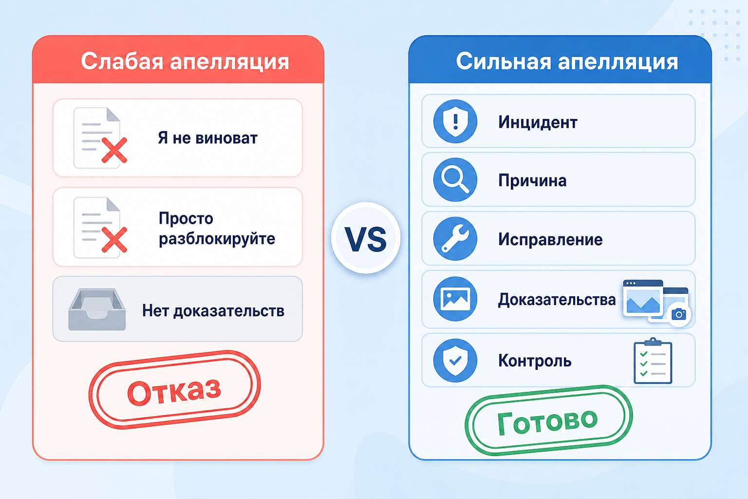 Как написать успешную апелляцию на блокировку Google Ads Как написать успешную апелляцию на блокировку Google Ads