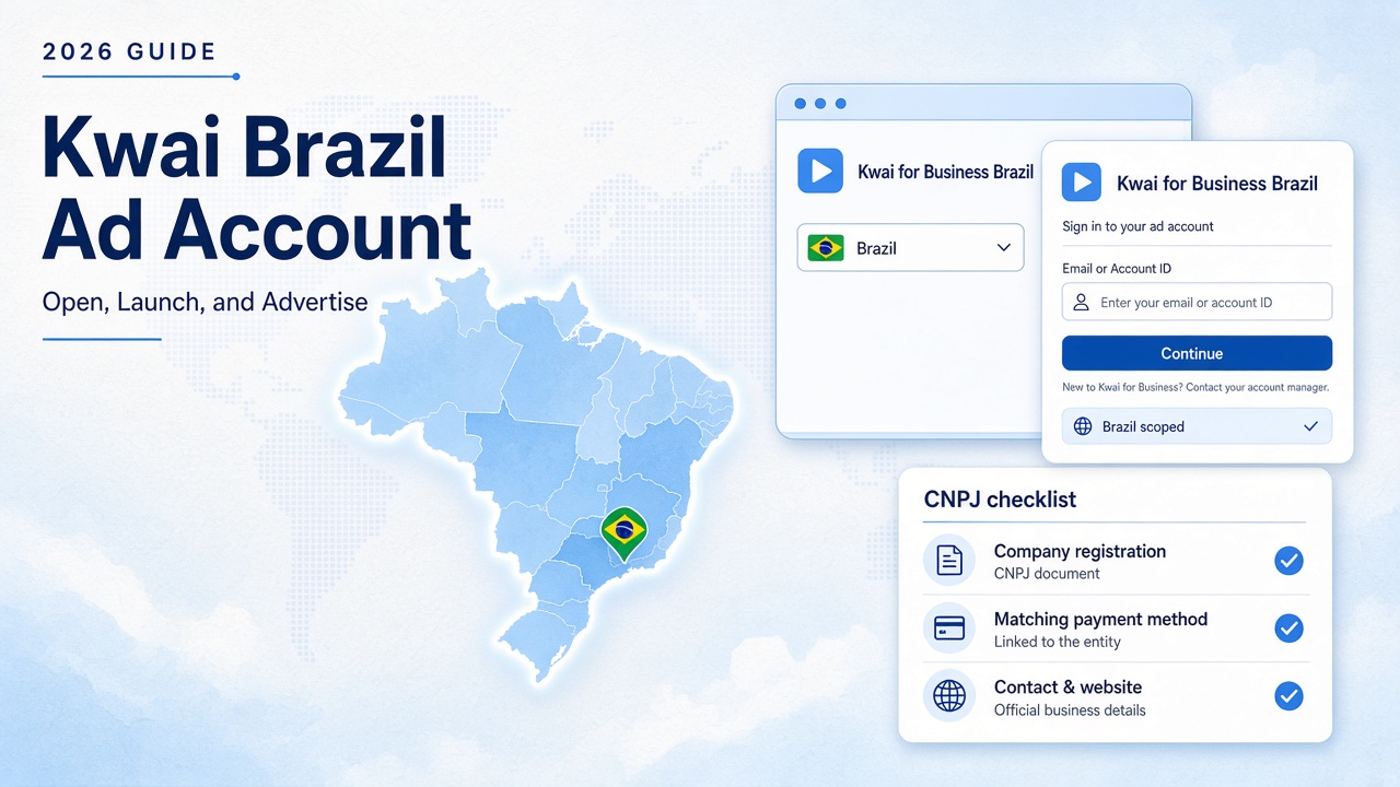 Kwai Brazil ad account setup guide 2026 for advertisers and agencies Kwai Brazil ad account setup guide 2026 for advertisers and agencies