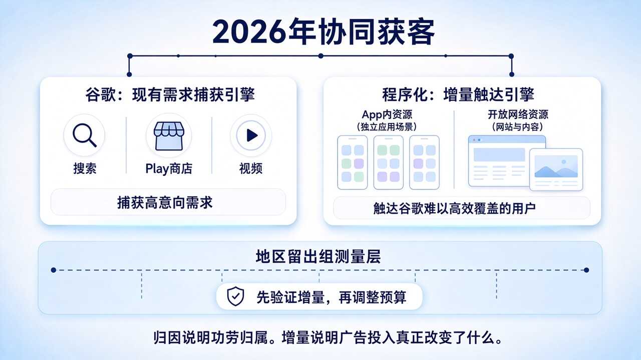 谷歌应用广告系列与程序化DSP协同实现可衡量的增量App用户获取 谷歌应用广告系列与程序化DSP协同实现可衡量的增量App用户获取