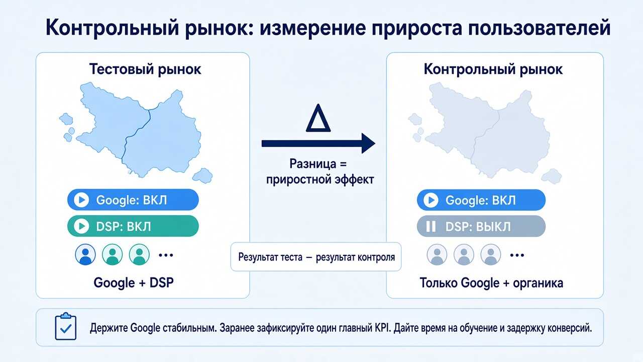 Схема контрольного рынка для измерения прироста пользователей от программной закупки Схема контрольного рынка для измерения прироста пользователей от программной закупки